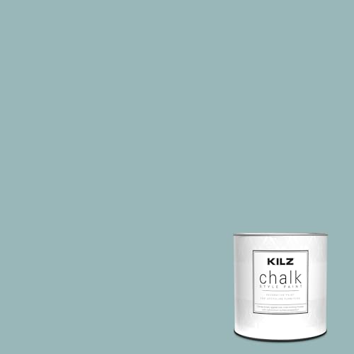 KILZ Chalk Style Paint, Interior, Ultra Flat, Blue Juniper, 1