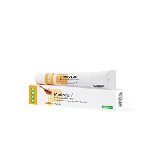 cp-pharma Mielosan Honigsalbe für Haustiere | Doppelpack | 2 x 20 g | Wundgel mit Honig | Zur äußeren Anwendung bei oberflächlichen Verletzungen