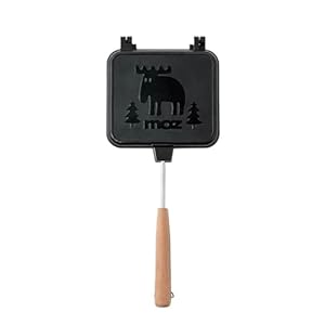 Okeeyseda Elch-Motiv Doppelseitige Grillpfanne