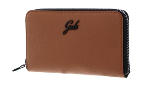 Gabs GMONEY17 Bull Black portefeuille femme en cuir daim marron avec fermeture éclair