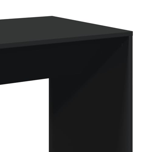 Mesa de bar de madera estable con diseño minimalista para salón negro 8