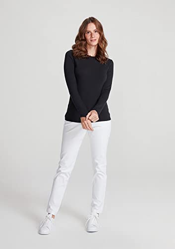 Blusa Básica Feminina Manga Longa Com Elastano