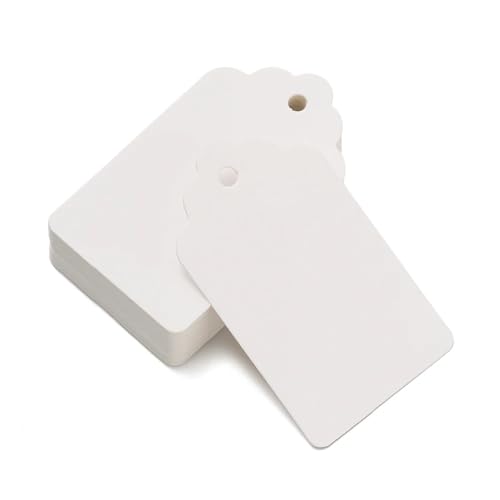 Etiquetas de precio en blanco para joyería y regalos de boda, cartón blanco, 1500 piezas