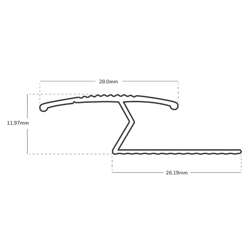 Exclusive Range - Carpet to Tile/Flooring/Wood/Laminate Transition Threshold Strip - Metal Plate Strip Door Bar Z Edge - Black Colour