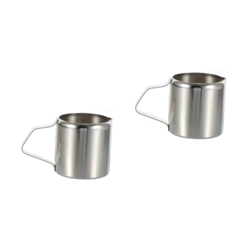 Cabilock Stainless Steel Milk Cup Capacity Multi Functional Milk Storage Jug for Sauces and Coffee Stylish Design for Home Restaurant and Use