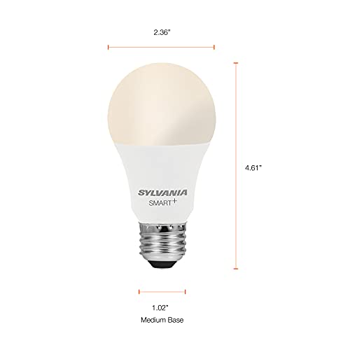 Image of SYLVANIA Wifi LED Smart Light Bulb, A19, 60W, Soft White, Compatible with Alexa and Google Home Only - 4 Pack (75672)