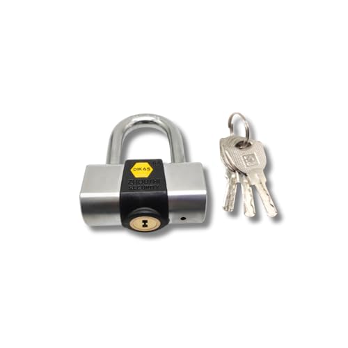 Image of Heavy Duty Keyed Lock | Hardened Steel Shackle Lock | Anti-Rust Security for Gate, Warehouse & Outdoor Use (ALT-30 Black (60MM))