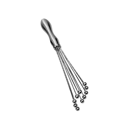 tuwiwol Batidor de Huevos de Acero Inoxidable con cómodo batidor Huevos Acero Inoxidable, Antideslizante y Resistente a la corrosión, Estilo D