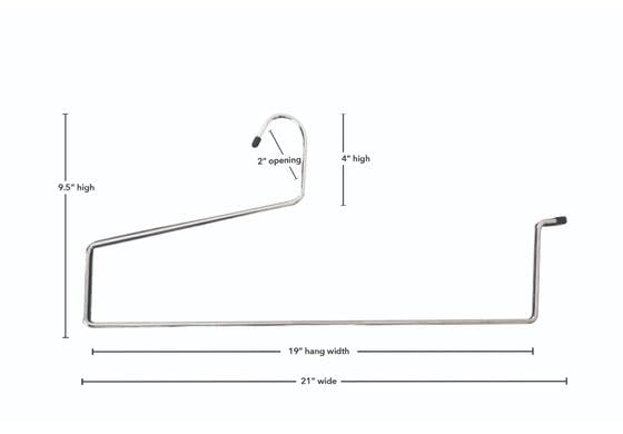 Miniatura 3 de NAHANCO 201 Colgador de metal para colchas y cortinas, 19 pulgadas, cromado (paquete de 12)