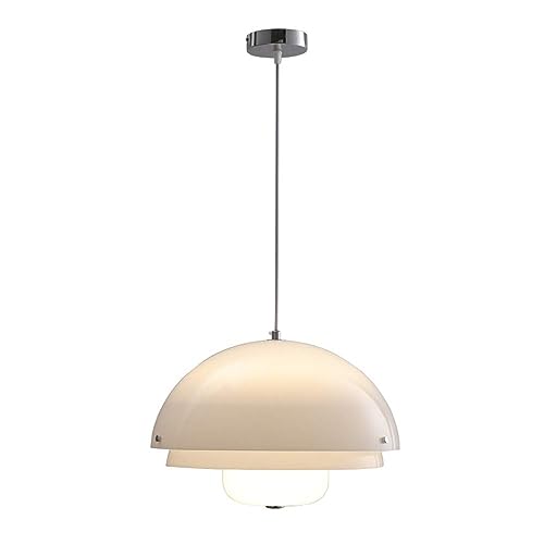 Luminaires suspendus modernes E26 avec abat-jour en verre blanc