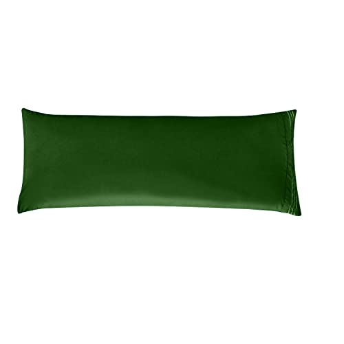 Elegant Comfort Luxury Ultra-Soft 1-Piece Pillowcase Set - 1500 Premium Hotel Quality Microfiber Double Brushed - Wrinkle Resistant, Body Pillowcase Size, Hunter Green