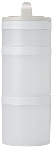 Image of Whiskware Stackable Snack Containers for Kids and Toddlers, 3 Stackable Snack Cups for School and Travel, Tan /White /White