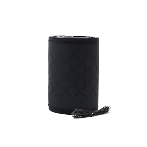 Image of Leather 25CM Universal Fit Car Steering Wheel Cover, Elastic Breathable and Odorless (Black-10)