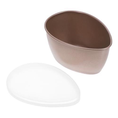 ARTSEWPLY Bol para Cocinar Huevos Acero al Carbono con Tapa de Silicona Molde Antiadherente para Tartas Pudines y Pasteles Apto para Horno y Microondas Utensilio Multifuncional de Cocina