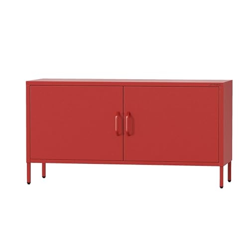 Jan Nowak Meuble TV Industriel Métal - Rosa - Table Television Salon 2 Portes, Fermeture...
