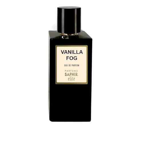 PARFUMS SAPHIR Elite Vanilla Fog Eau de parfum 100 ml Parfum chaud crémeux longue durée avec fève tonka, vanille bourbon et musc