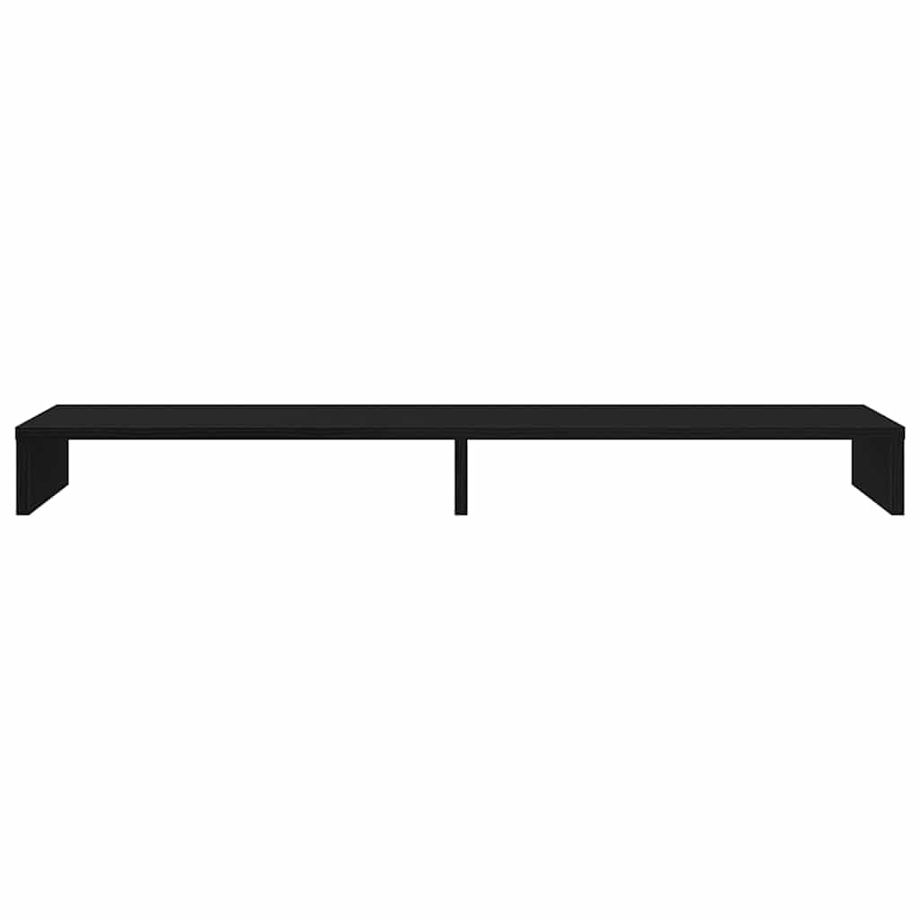 Gecheer Supporto per Monitor Doppio, Ergonomico con Piattaforma Rialzata e Scomparti Portaoggetti, 100x27x10 cm in Legno Tecnico Rovere Nero for Ufficio Casa e Lavoro a Distanza