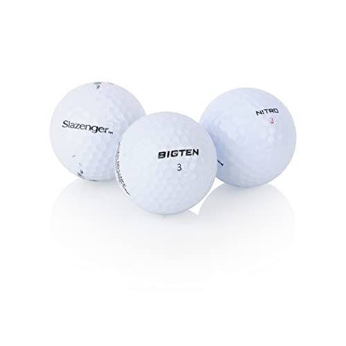 50 Recycled & Used White Golf Balls Mix - Golf Balls Bulk - AAA (3A) Good/Fair Condition