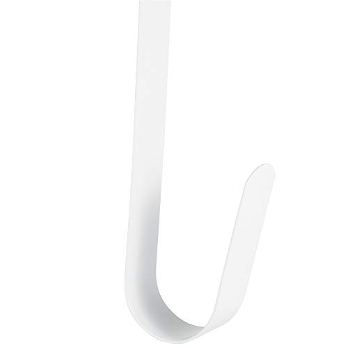 Rn'd Over Door Wreath Hook - Thin Metal Overdoor Wreath Holder Seasonal Hanger For Front Or Back Door (White, 12") #TOP1
