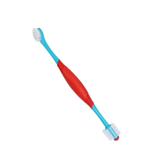 Toyvian 2Piezas Cepillo para Mascotas de Doble Unidades Ergonómico Cuidado Oral para Perros y Cepillado y Limpieza Integral