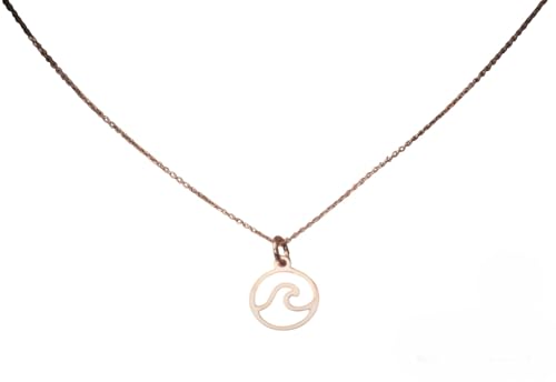 Collier mini vague en or rose - Bijou minimaliste fin pour femme