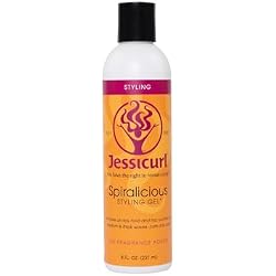 Jessicurl Spiralicious Gel, 8 Fl oz - Hair Gel for Curly Hair and Frizz Control, No Fragrance Added, for all hair types
