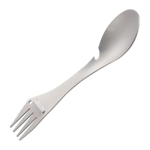 5 En 1 Multifonction Couvert Camping, Alliage De Titane Couvert Camping Multifonction Avec Cuillère Fourchette Ouvre, Bouteille Éplucheur Couteau En...