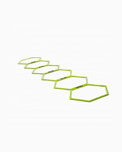 BOOMFIT Escalera de Entrenamiento Hexagonal, Kit 6 Piezas modulares con Bolsa, para Agilidad, Velocidad y coordinación en fútbol, Boxeo y Otros Deportes