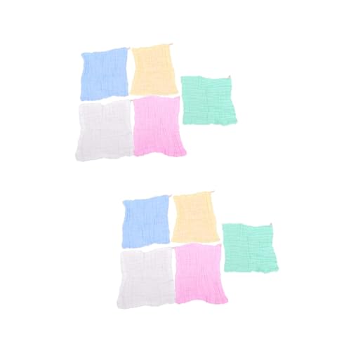 Serviettes visage et bain en coton doux lavables : pack de 10 débarbouillettes réutilisables