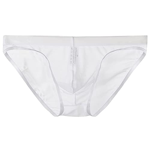Men's Low Waist Breathable Mesh Triangle Briefs Transparent Bulge Pouch Bikini Briefs Underwear3