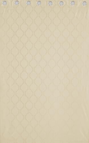 Image of Room Darkening Grommet Curtains 9 Feet Long Set of 3 pcs for Living Room | 70-75% Room Darkening Long Door Curtain Panel, Cream