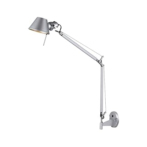 DLSixYi Retro E27 Silver Wall Light Sconce Adjustable Swing Arm Wall Lamp Wall Mounted Reading Lights Bedroom Bedside Lamp Indoor For Living Room Study Restaurant Cover