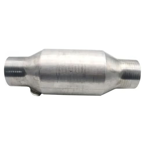 Convertidor CatalíTico para AutomóVil Convertidor catalítico universal de 2'', 2,25'', 2,5'' y 3'', sensor oxígeno, 400 celdas, silenciador alto flujo, catalizador redondo acero inoxidable(2.25 inch)