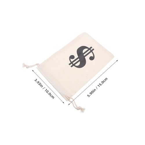 24 Sacs à Monnaie Pirate Cordon Coton Beige Réutilisables Jouets - 6
