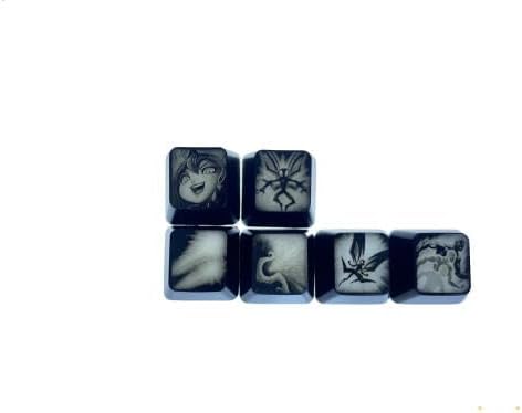 Miniatura 9 de League of Legends - Teclas personalizadas (Champion Lulu) - Grabado con láser con retrato de cada campeón, pasivo y habilidades. Se adapta a