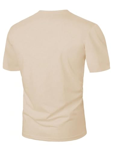Image of Men's Color Block Short Sleeve Tee Shirts Casual Crewneck T Shirt Trendy Summer Tops