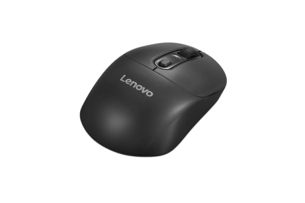 Image of Lenovo USB-A Wireless Mouse, Reliable Wireless connectivity, Upto 12 Months Battery Life, DPI Upto 1600, Durable Upto 10 Million clicks, Smooth & Precise Tracking, 0.057Kg, 4Y51U02457, 1Y Warranty