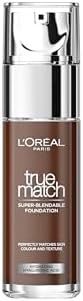 L'Oreal Paris True Match Liquid Foundation, Skincare Infused with Hyaluronic Acid, SPF 17, Available in 40 Shades, 5N Neutral Undertone, 30 ml