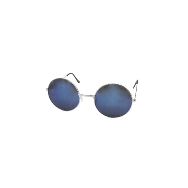 Round Hippie Sunglasses Retro Hippie Glasses for Men Women, Blue