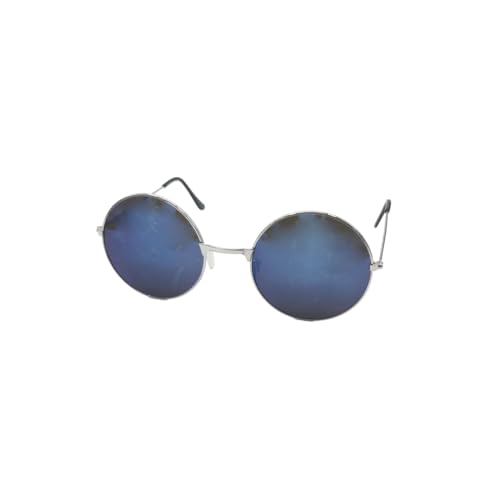 VIGUEUR Round Hippie Sunglasses Retro Hippie Glasses for Men Women, Blue