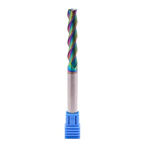 Image of 5 /16 inch 3 Flute Solid Carbide Long End Mill, 4 inch Overall Length, DLC Coated | 37 Helix, 5 /16 inch Cutting Dia, 5 /16 inch Shank Dia, 1-5 /8 inch Length of Cut, for Milling Aluminum and Copper, Square End