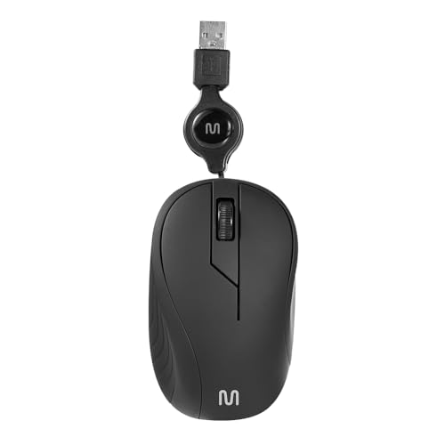 Mouse Com Fio Wave USB 1200dpi 3 Botões Textura Emborrachada Retrátil Multi - MO231