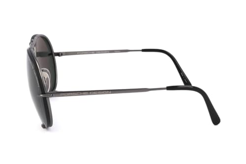 Porsche Design P8478 Iconic Sunglasses (60mm, C - Grey Mat/Lens - Green/Extra Lens - Dark Orange, Silver Mirrored)3