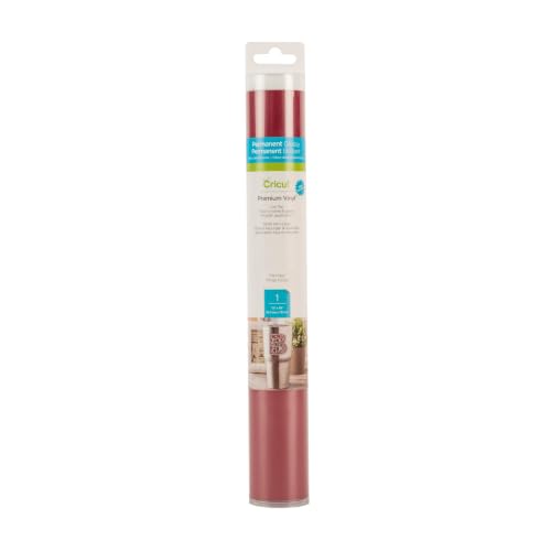 Image of Cricut Premium Vinyl - Permanent, 12aa‚¬A x 48aa‚¬A Adhesive Decal Roll - Dark Red