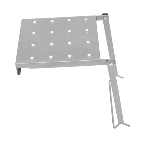 NUOBESTY Supporto per Piattaforma a Scala Pieghevole in Ferro Vassoio Portautensili, Piccola Piattaforma di Lavoro Versatile per Scale Estensibili, Accessorio Portatile per Ambienti