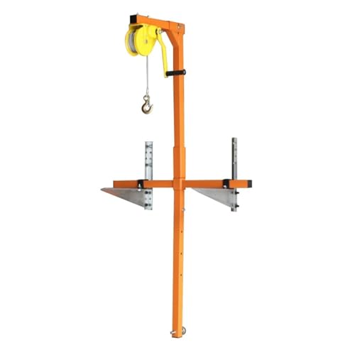 Generic Lifting Tool Bracket Crane for Air Conditioner, Folding Hanger + Self-Locking Hand Winch, Manual Crane Tool MINGPING(Rope 15 Meter), EREQKQBAB-ROPE15METER