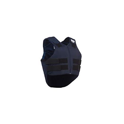 TIPPERARY EQUESTRIAN Horse Riding Eventing Vest - Ride-Lite - English Style Protective Horseback Riding Apparel - Ultra Flexible Fit Body Protector - Navy Blue - S