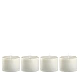 blomus Nachfüllkerzen -FRAGA- | Duftkerzen Refill Set 4 Stück | Farbe Lily White | Duft French Cotton | Ersatzkerzen Duftwachs | Raumduft Kerzen
