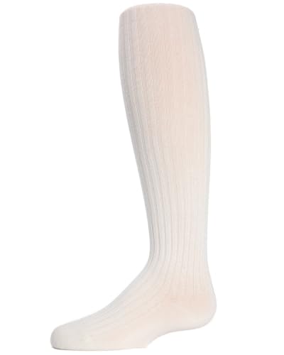Image of MeMoi Girls Ribbed Cotton Blend Sweater Tights