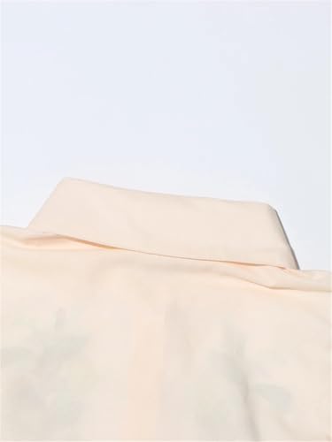 Women Lapel Sleeveless High Waist Spliced Lace Up Temperament Elegant Printing Dress3